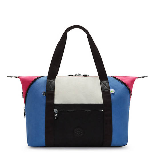 Torby Tote Kipling Art Medium Niebieskie Różowe | PL 1454MQ